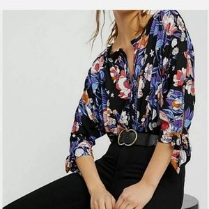 Free People 3/4 Sleeve Top Small